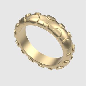 Modern Textured Ring 3D print