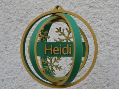 Christmas Bauble - Snowflake Custom Name