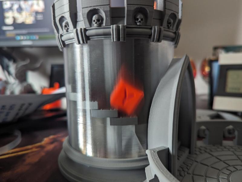 Karak dice tower transparent cylinder