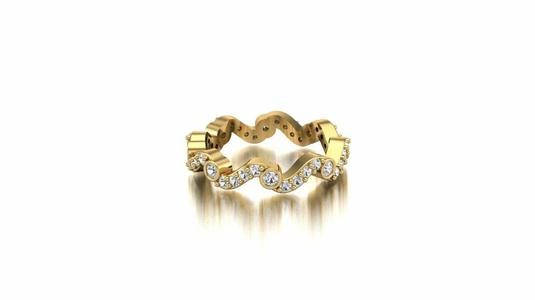 Round Loop DIamond Band Modern Deisgn