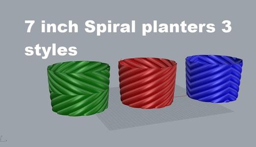 7 inch spiral planter pot