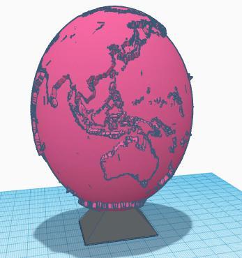 Earth egg with stand