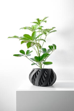 The Silvo Planter Pot with Drainage | Tray & Stand Included | Modern and Unique Home Decor for Plants and Succulents  | STL File