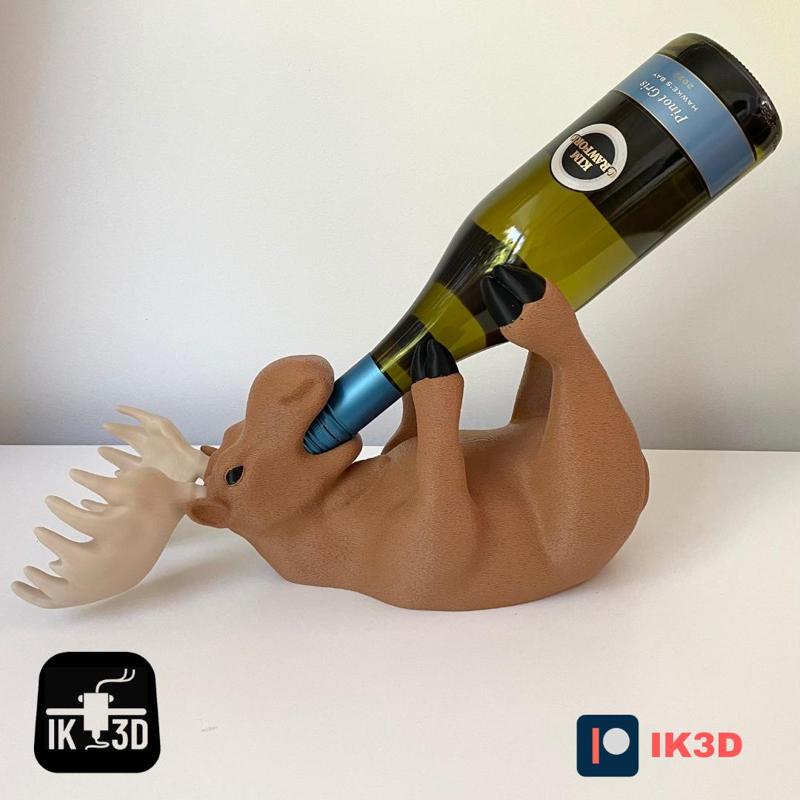 MOOSE WINE BOTTLE HOLDER