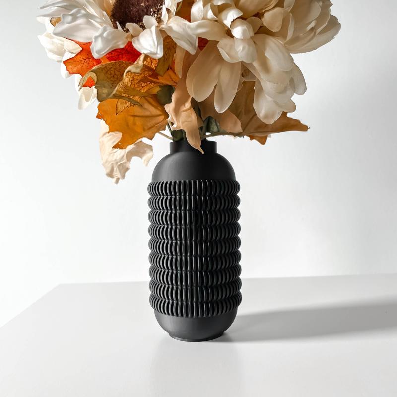 The Juny Vase, Modern and Unique Home Decor for Dried and Preserved Flower Arrangement  | STL File