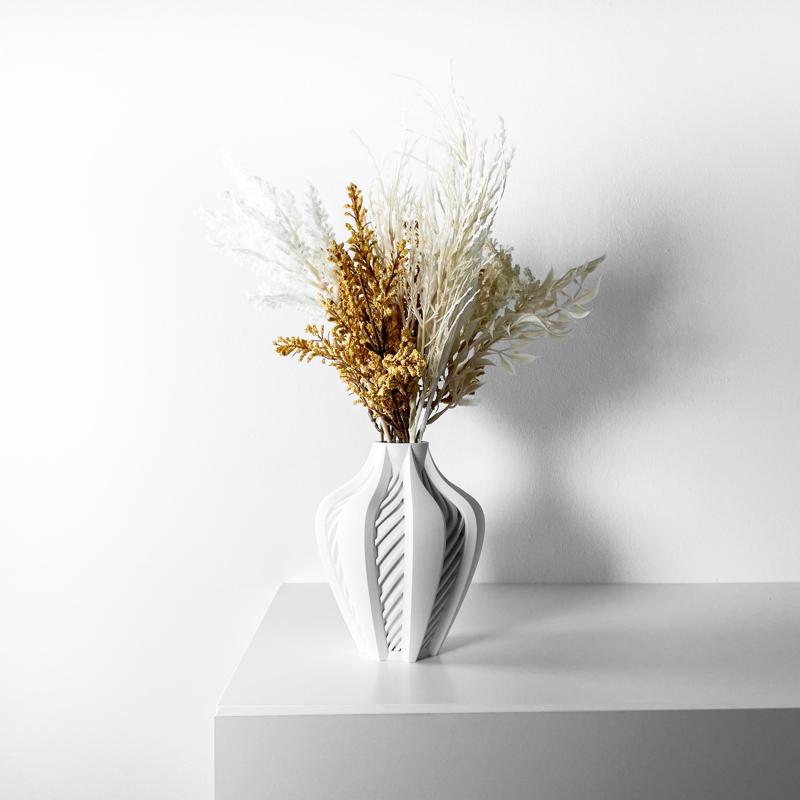 The Elvox Vase, Modern and Unique Home Decor for Dried and Preserved Flower Arrangement  | STL File