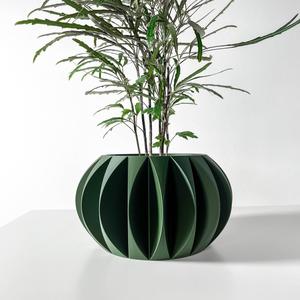 The Kire Planter Pot with Drainage Tray & Stand: Modern and Unique Home Decor for Plants and Succulents  | STL File