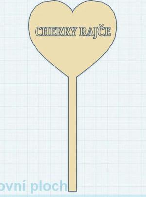 cedulka cherry rajče   