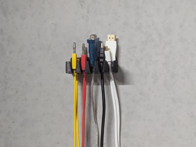 Simple Customizable Wall Mount Cable Holder