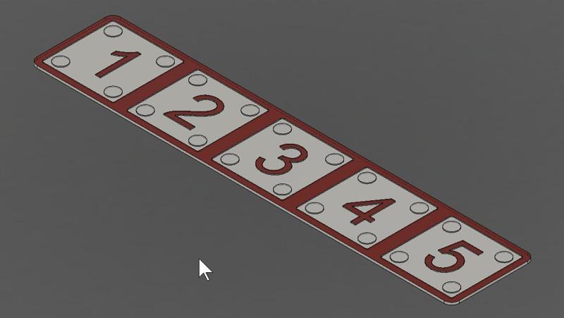 Gridfinity Ruler v2 (1x5)