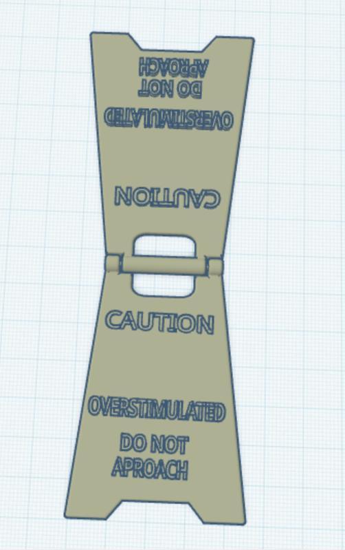 caution overstimulated do not approach sign