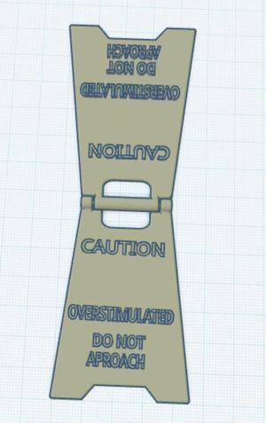 caution overstimulated do not approach sign