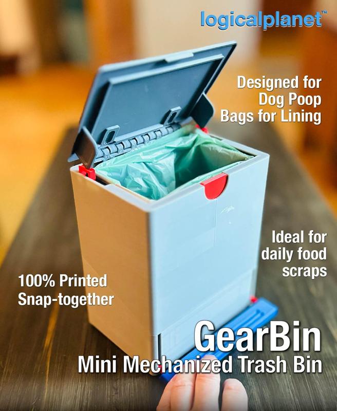 GearBin – Mini Mechanized Trash Bin