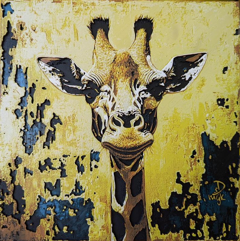 Geraldine the Giraffe - Hueforge Print