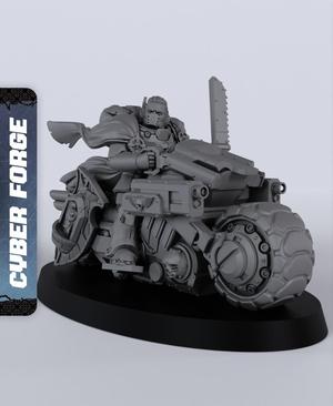 Captain on Bike - With Free Cyberpunk  - Sci-Fi Gift Ideas for RPG and Wa
