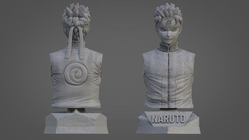 NARUTO ULTRA-DETAILED SUPPORT-FREE BUST 3D MODEL