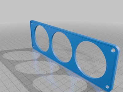 Verschraubare Instrumentenblende für 52mm Instrumente mit Innenhalterung MGB MK1 u. MK 2 mit Blecharmaturenbrett