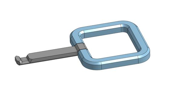 Simple belt buckle 25mm