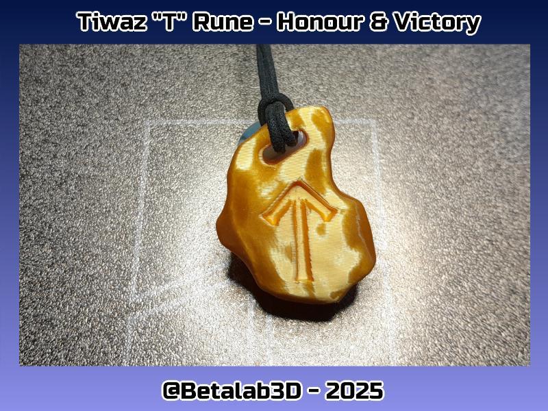 Tiwaz Rune "T" Pendant: Honor & Victory