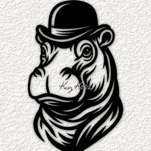 hippotomus hippo wall art home decor