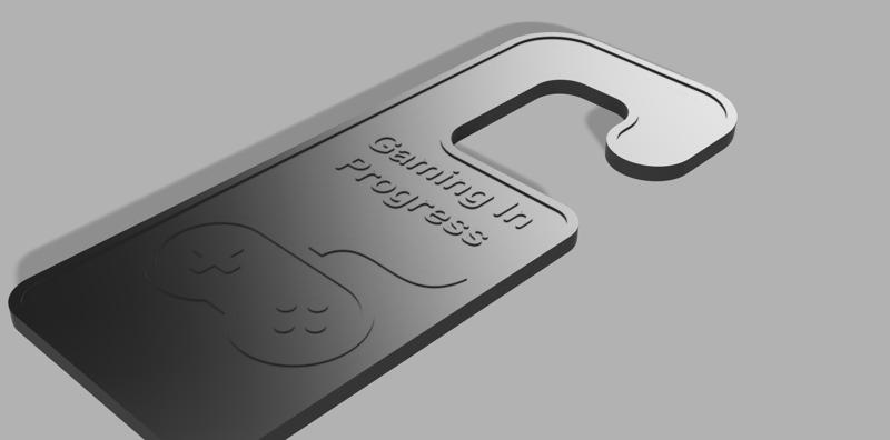 gaming in progress door hanger