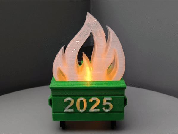 2025 Year of The Snake Dumpster Fire Tealight
