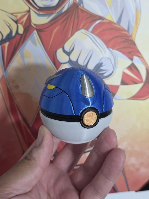 Blue Tricera Ball [MMPR Themed Pokeballs]