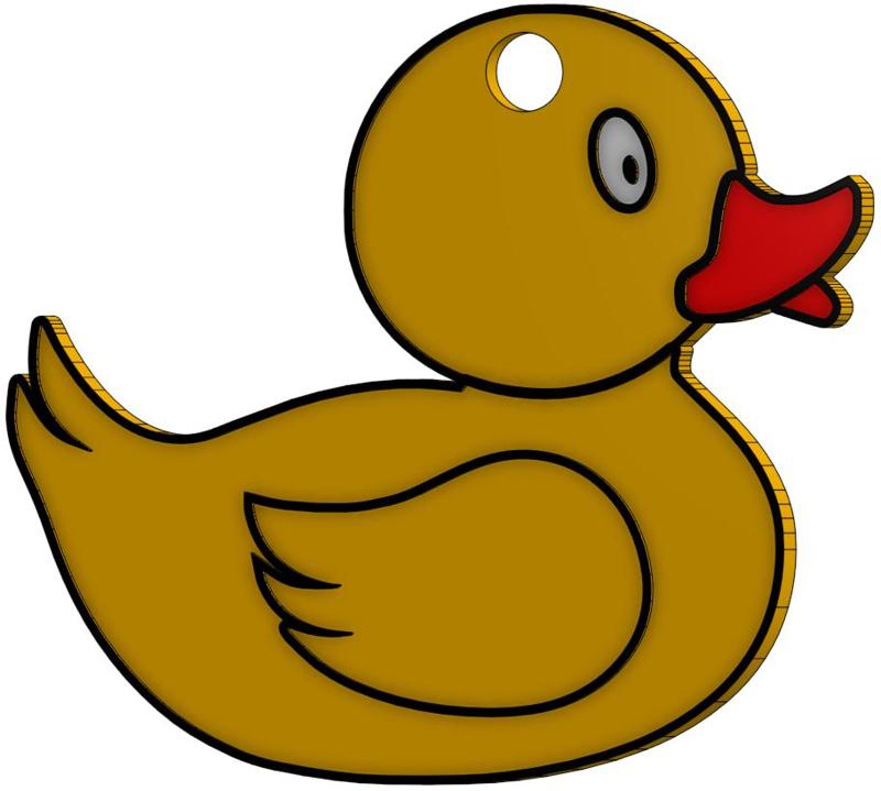Duck-Keychain / Ente-Schlüsselanhänger