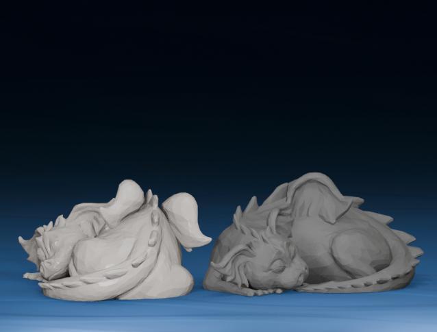 Cute Little Sleeping Baby Dragon