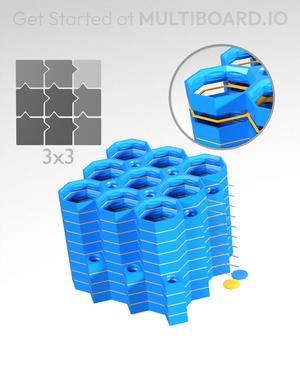3x3 Tiles - 3x3 Board - Multi-Material Stack