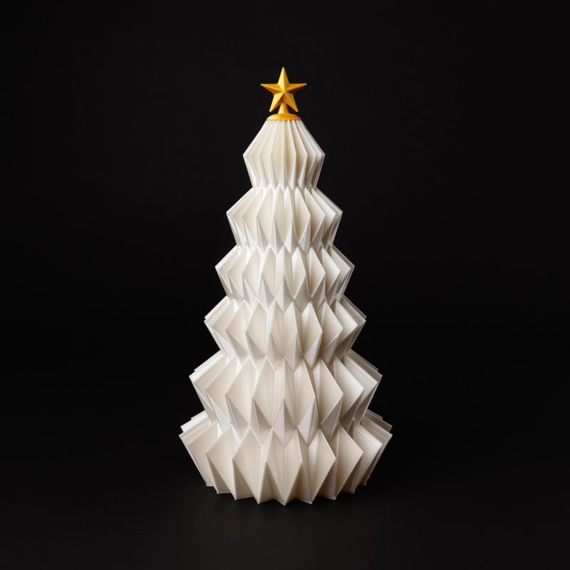 Geometric Origami Inspired Christmas Tree /w Tree Topper