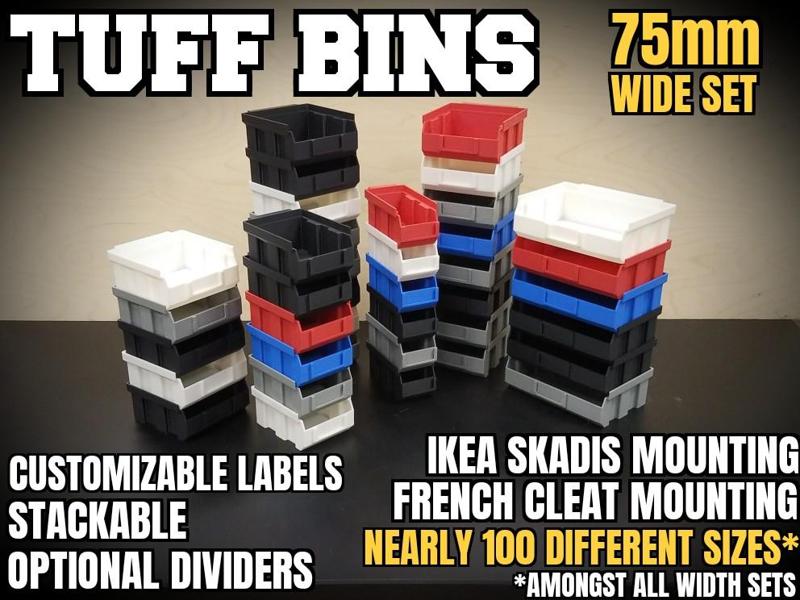 TUFF Bins - 75mm Wide Set
