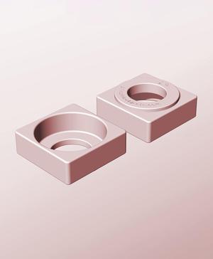 CS68-25-P Modular Stacking pierced container for home decor