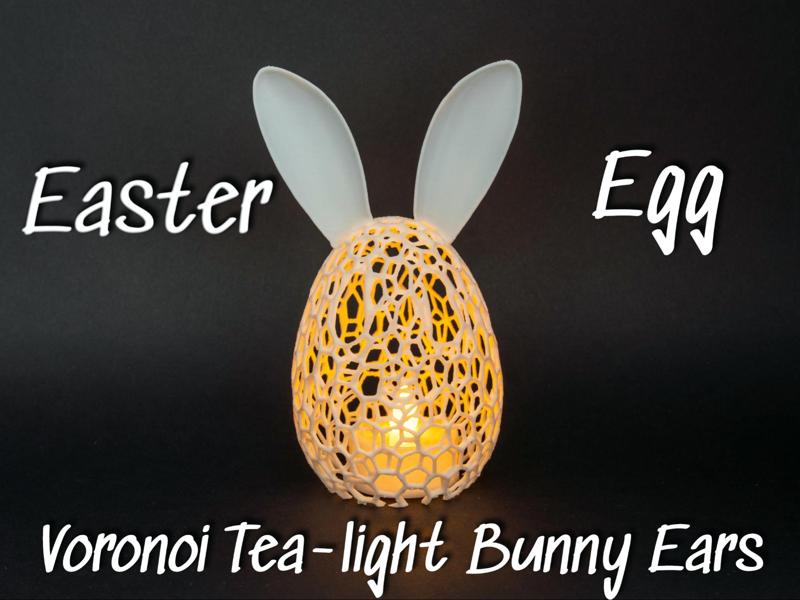 easter egg tea Voronoi light with ears led lamp