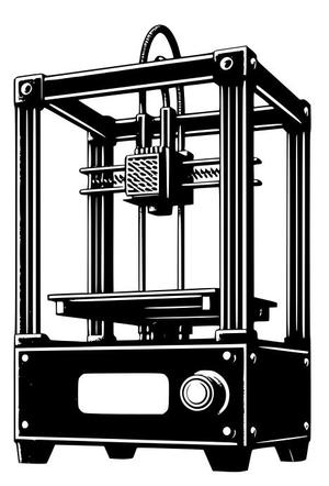 Keychains: Set of seven 3D printers (three colours)