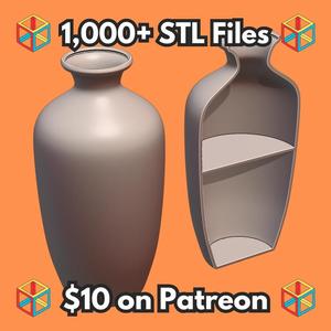 Simple Flower Vase with Hidden Compartment for Valuables (Requires Pausing During Print) MineeForm FDM 3D Print STL File