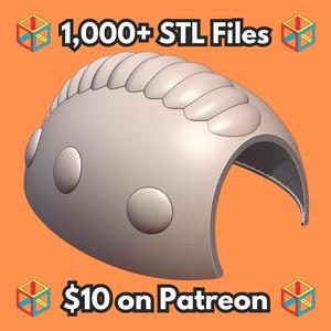 Nausicaa Valley of the Wind Ohmu Alien Insect Shell Reptile Pet Hide MineeForm FDM 3D Print STL File