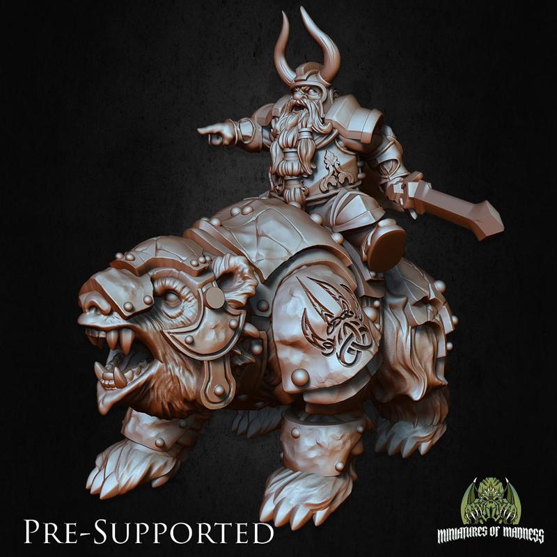Warbear Dwarf Mount [PRE-SUPPORTED] Knight Armored