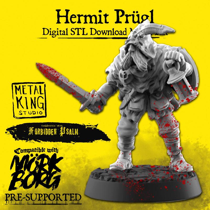 Hermit Prugl - Mork Borg Character