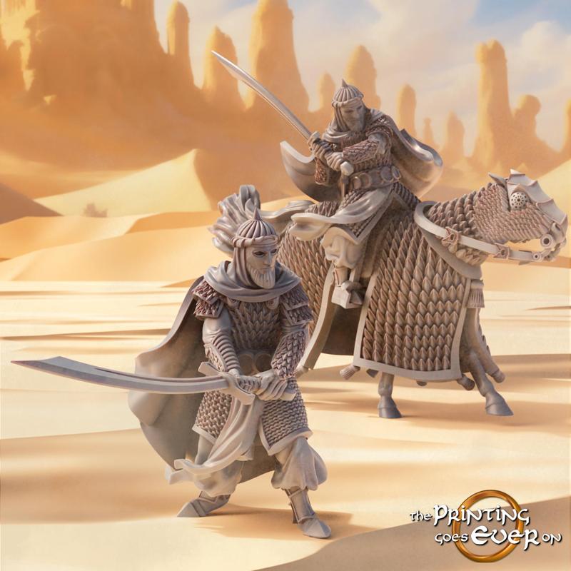Arash, Emir of Scimitars - On Foot and Mounted - Presupported
