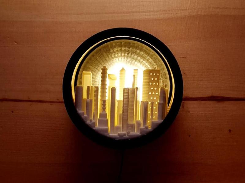 CityCore – A Sci-Fi City Inside a Bambu Spool Core