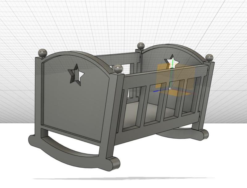 Mini Star Rocking Crib