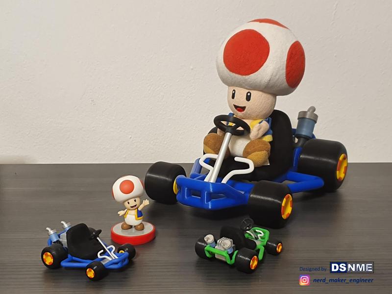 Mario Kart 64 Style Go-Kart (for San-Ei Plushs and Amiibos)