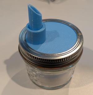 Sugar & Salt Measured Dispenser & Pourer - Also for Neti-Pot Solution - Mason Jar Lid