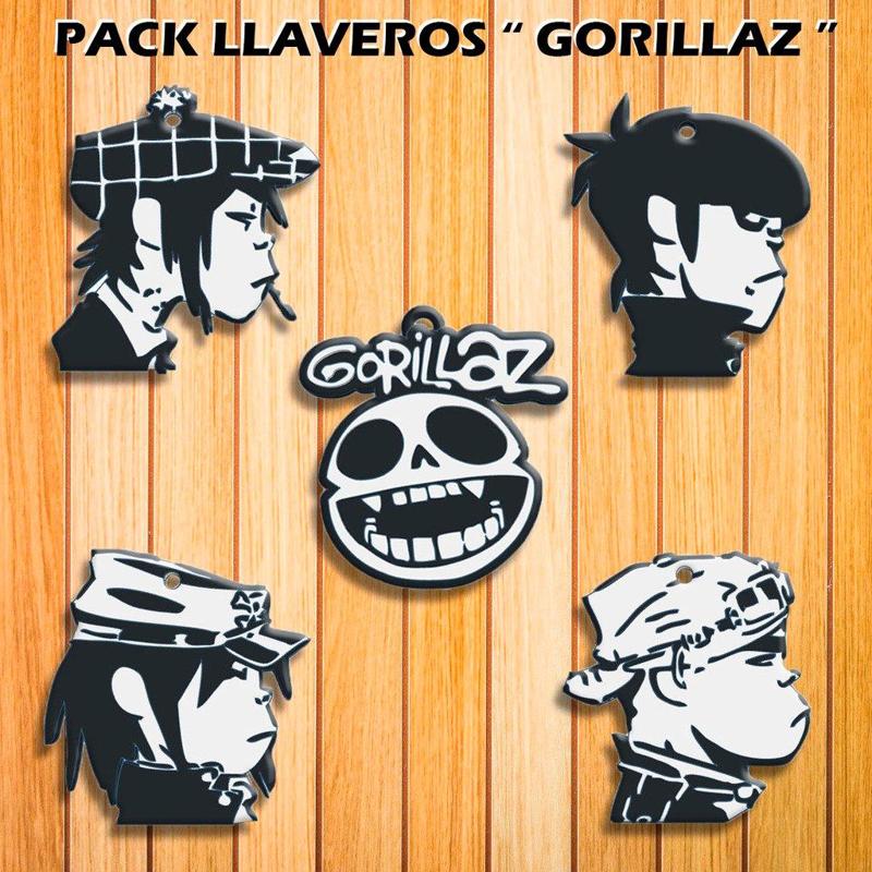 PACK LLAVEROS DE " GORILAZ "