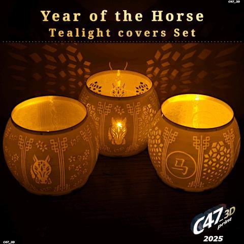 Year of the Horse - Tealight Covers