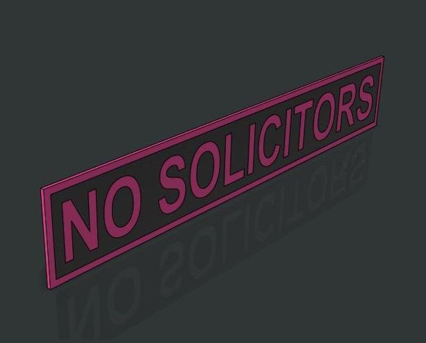 NO SOLICITORS Sign