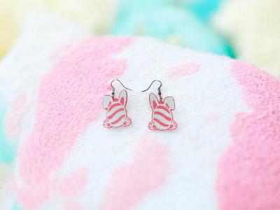 Bunny egg earrings