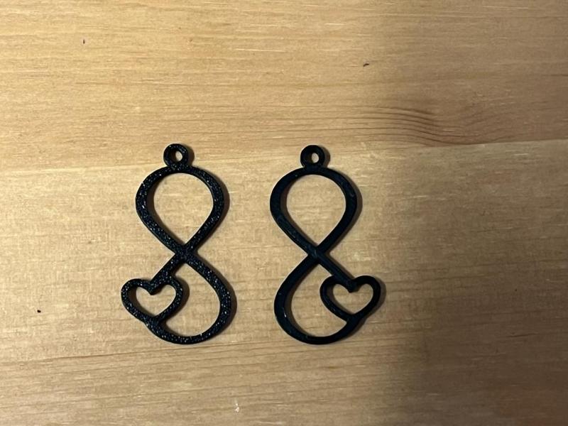 infinity heart earrings