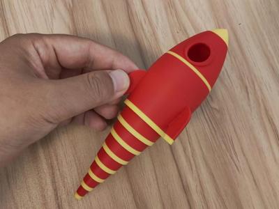 Articulated Radish - Rocket Spiral Retractable Sword - Print-in-Place - Optimized for No Supports